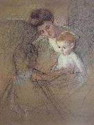 Study of Mother and kid Mary Cassatt